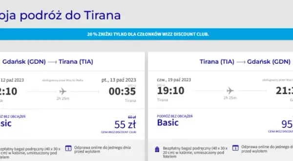 Ile kosztuje lot do Albanii? Sprawdź najniższe ceny biletów