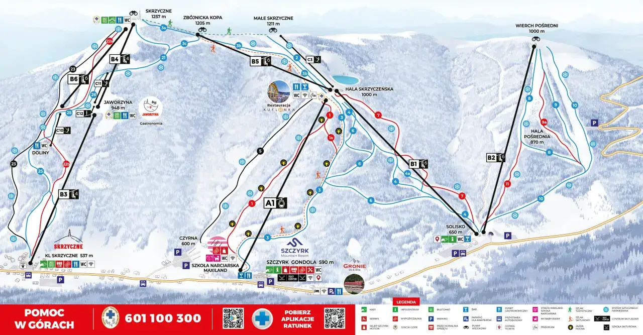 Szczyrk Mountain Resort zimą trasy narciarskie